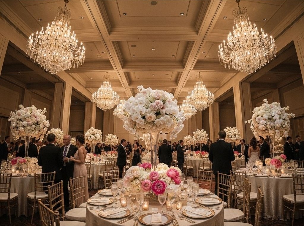 Elegant wedding reception