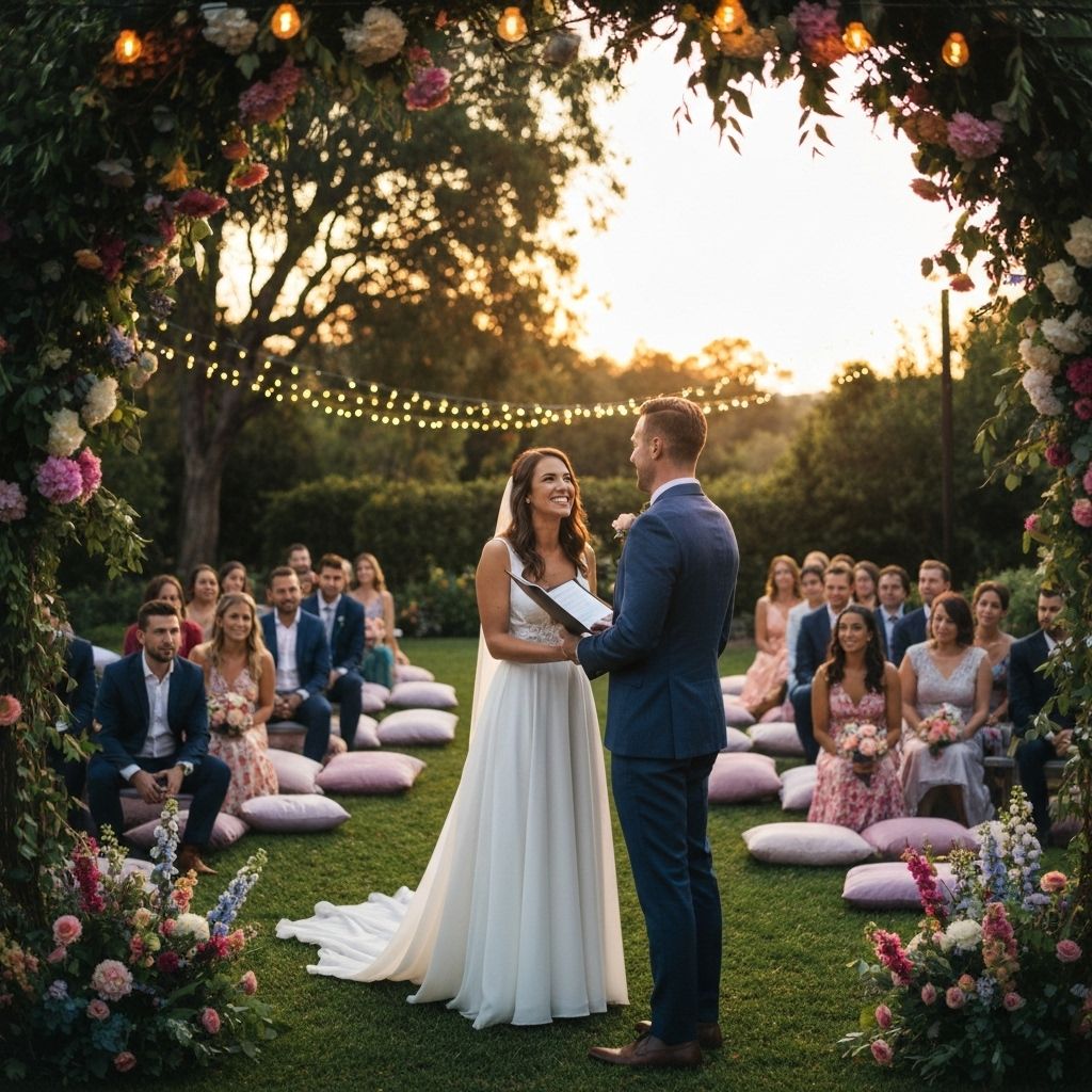 Outdoor wedding ceremony